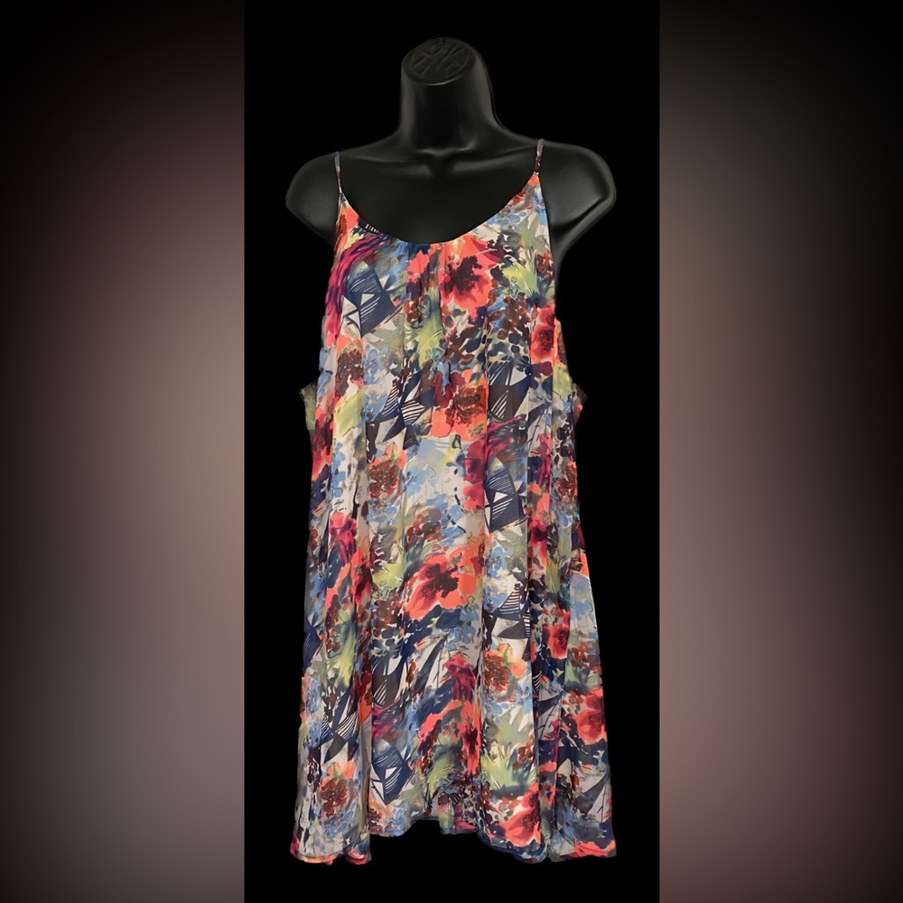 Dex BLU/ORNG Summer Dress, L Spring Sale
